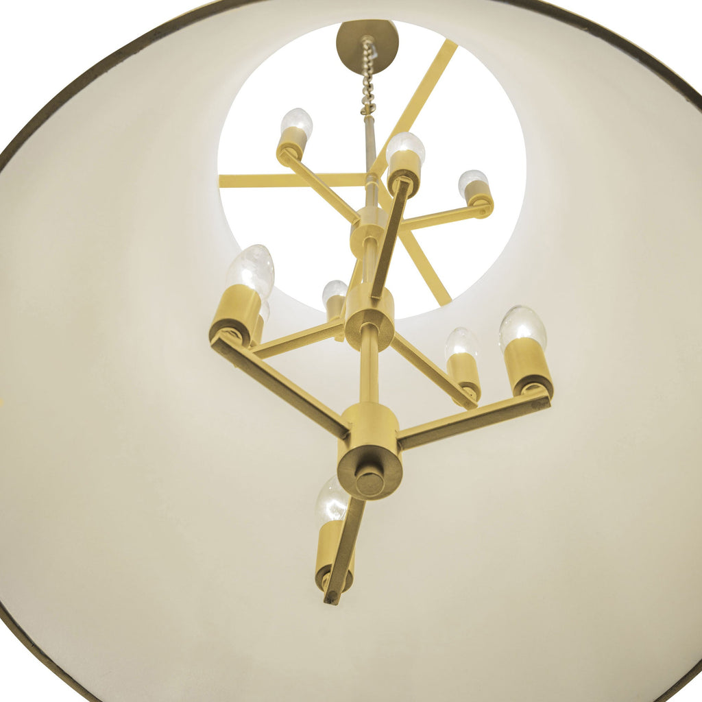 Coco 9 Light Foyer - Matte White/French Gold