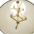 Coco 9 Light Foyer - Matte White/French Gold