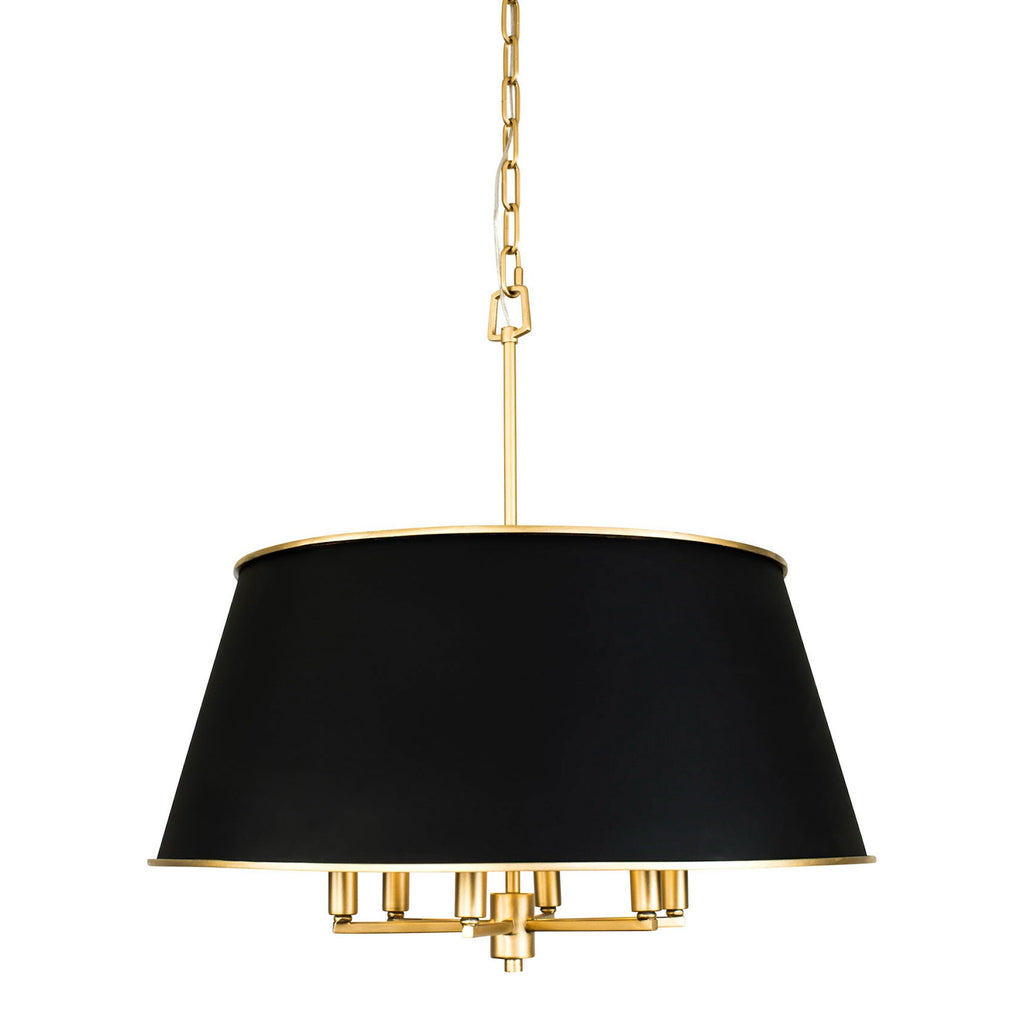 Coco 6 Light Pendant - Matte Black/French Gold
