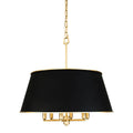 Coco 6 Light Pendant - Matte Black/French Gold