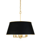 Coco 6 Light Pendant - Matte Black/French Gold