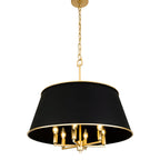 Coco 6 Light Pendant - Matte Black/French Gold