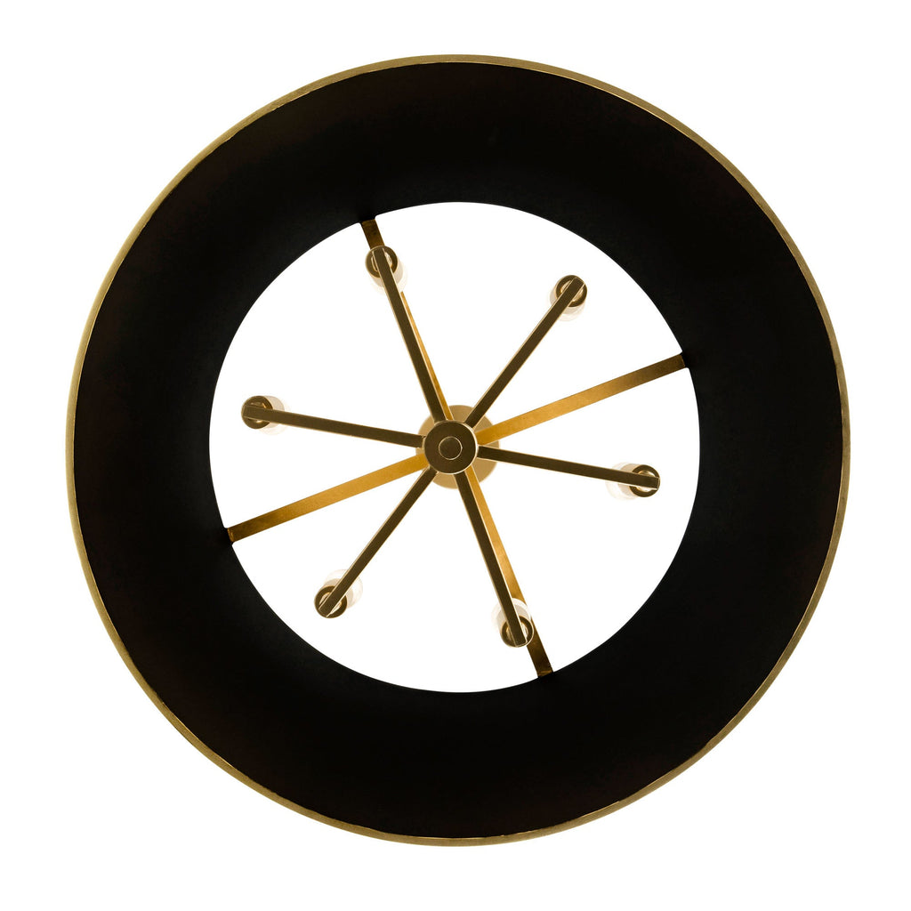 Coco 6 Light Pendant - Matte Black/French Gold