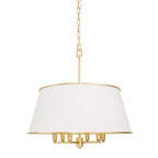 Coco 6 Light Pendant - Matte White/French Gold
