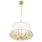 Coco 6 Light Pendant - Matte White/French Gold