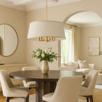 Coco 6 Light Pendant - Matte White/French Gold