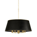 Coco 8 Light Pendant - Matte Black/French Gold