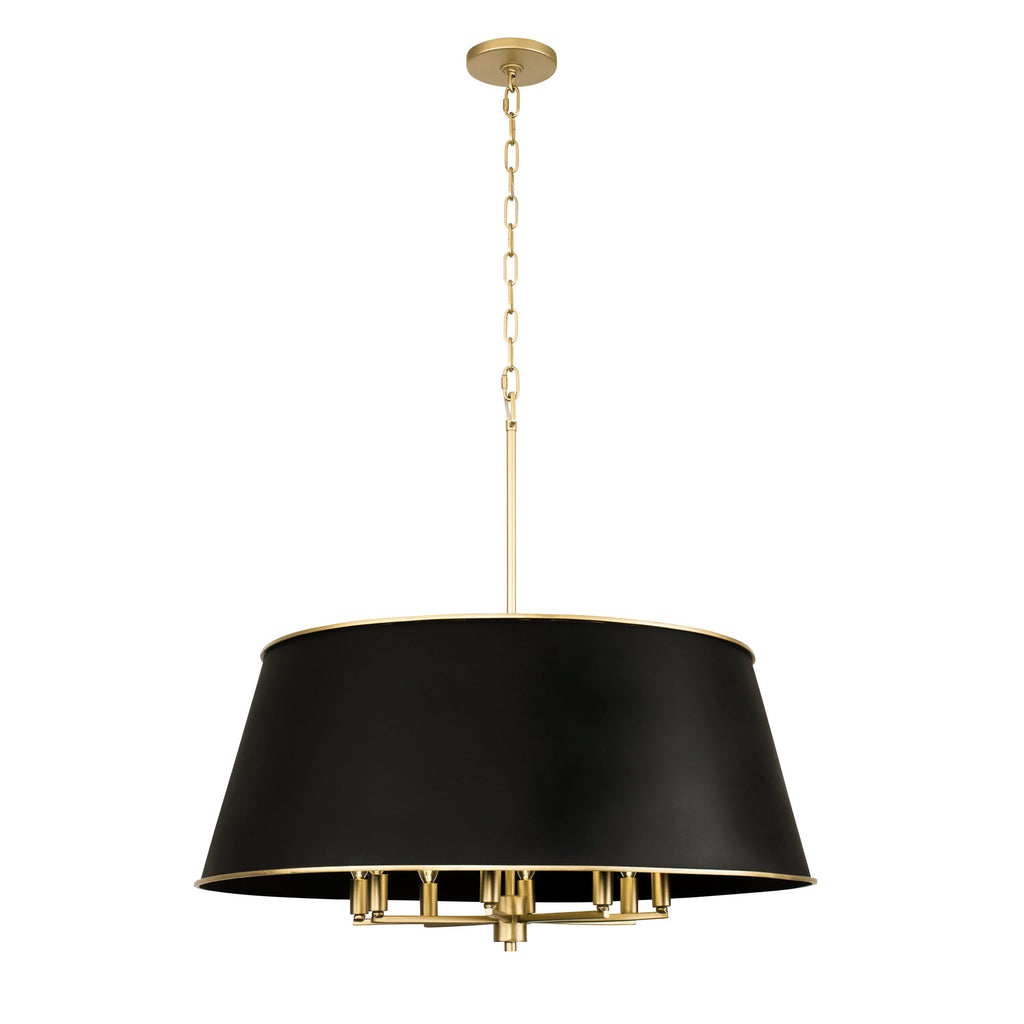 Coco 8 Light Pendant - Matte Black/French Gold