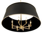 Coco 8 Light Pendant - Matte Black/French Gold