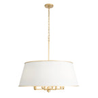 Coco 8 Light Pendant - Matte White/French Gold