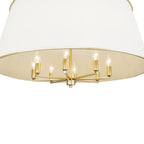 Coco 8 Light Pendant - Matte White/French Gold