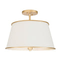 Coco 4 Light Semi-Flush - Matte White/French Gold