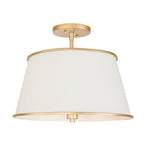Coco 4 Light Semi-Flush - Matte White/French Gold