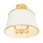 Coco 4 Light Semi-Flush - Matte White/French Gold