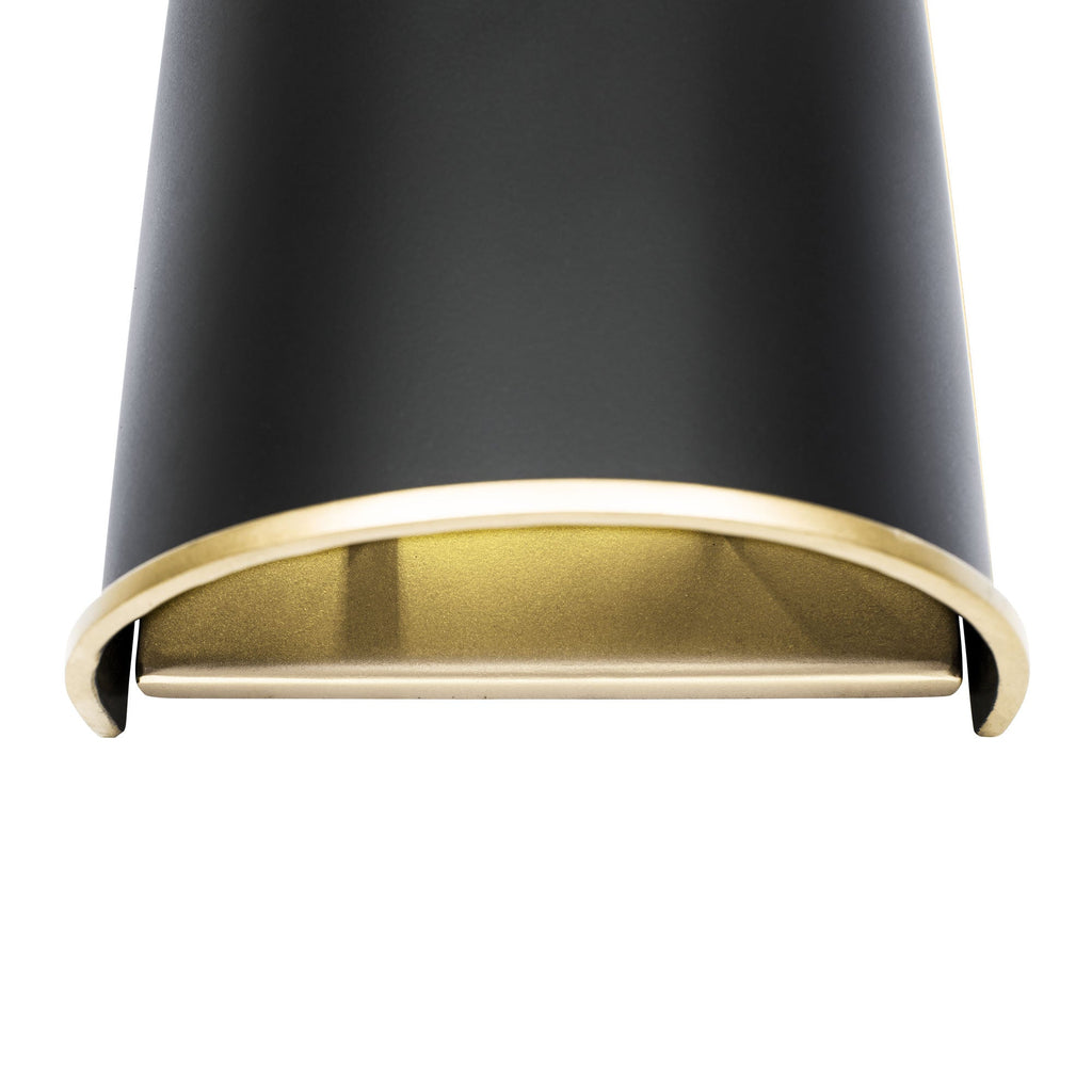 Coco 2 Light Sconce - Matte Black/French Gold