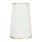 Coco 2 Light Sconce - Matte White/French Gold