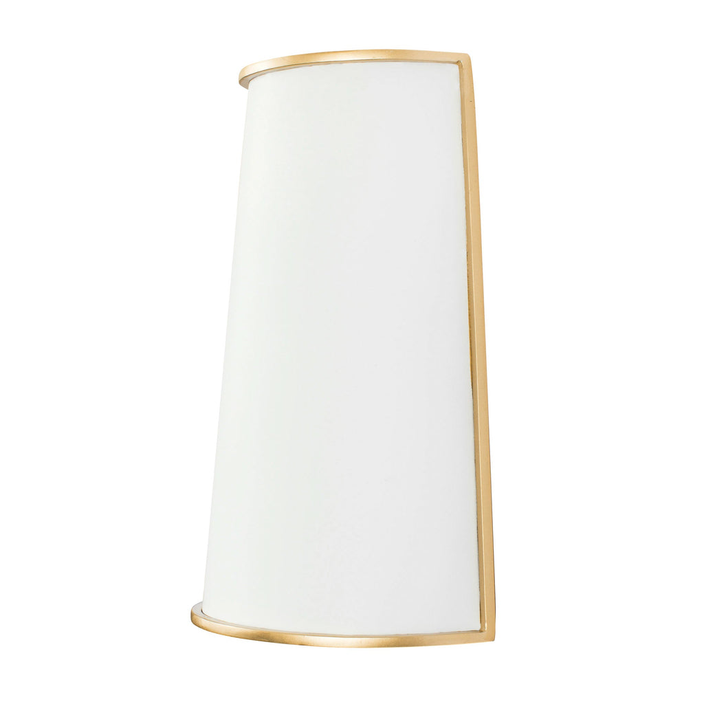 Coco 2 Light Sconce - Matte White/French Gold