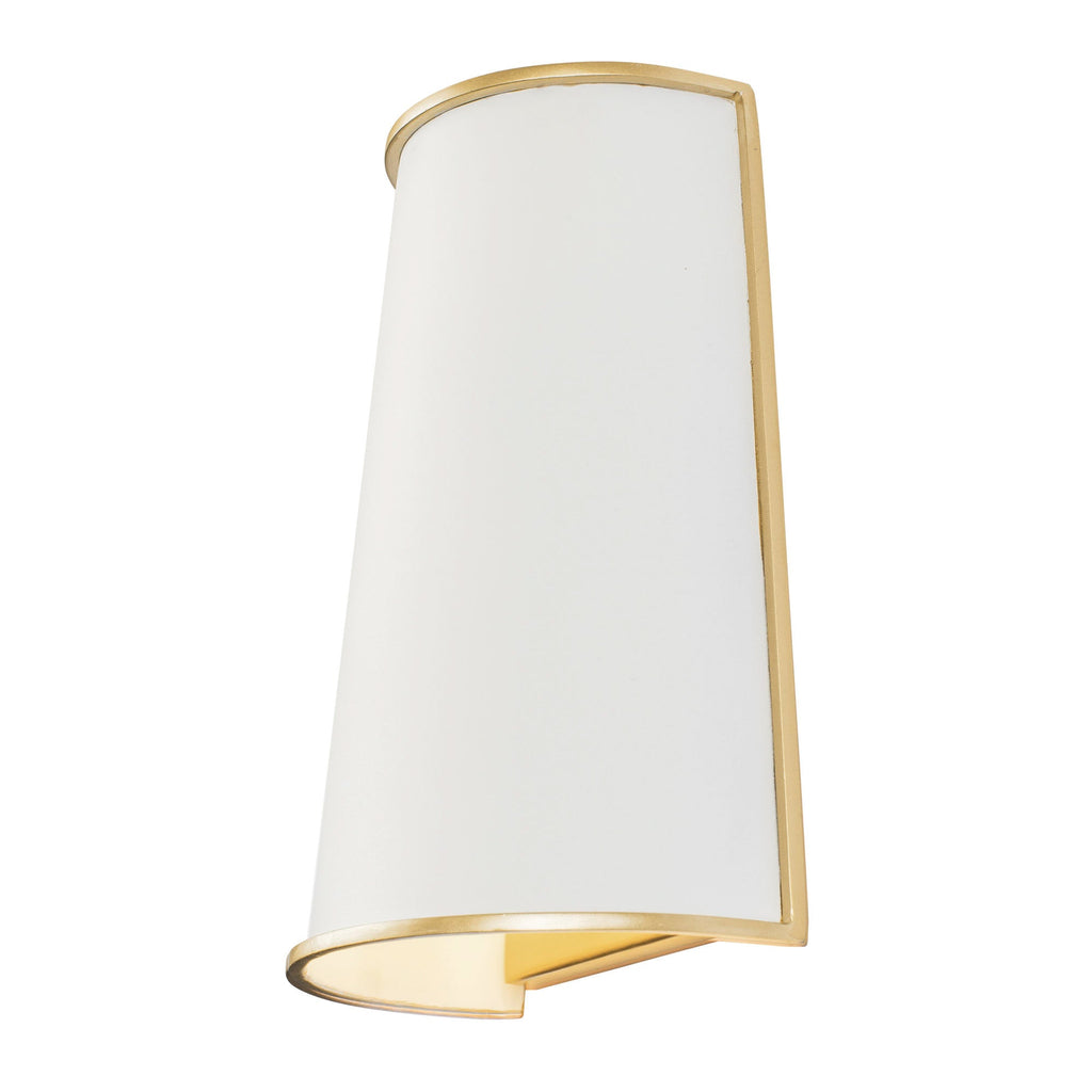 Coco 2 Light Sconce - Matte White/French Gold