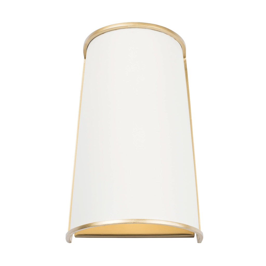 Coco 2 Light Sconce - Matte White/French Gold