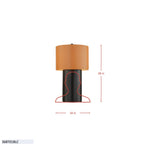 Secret Agent 1 Light Table Lamp - Painted Gold/Black Leather