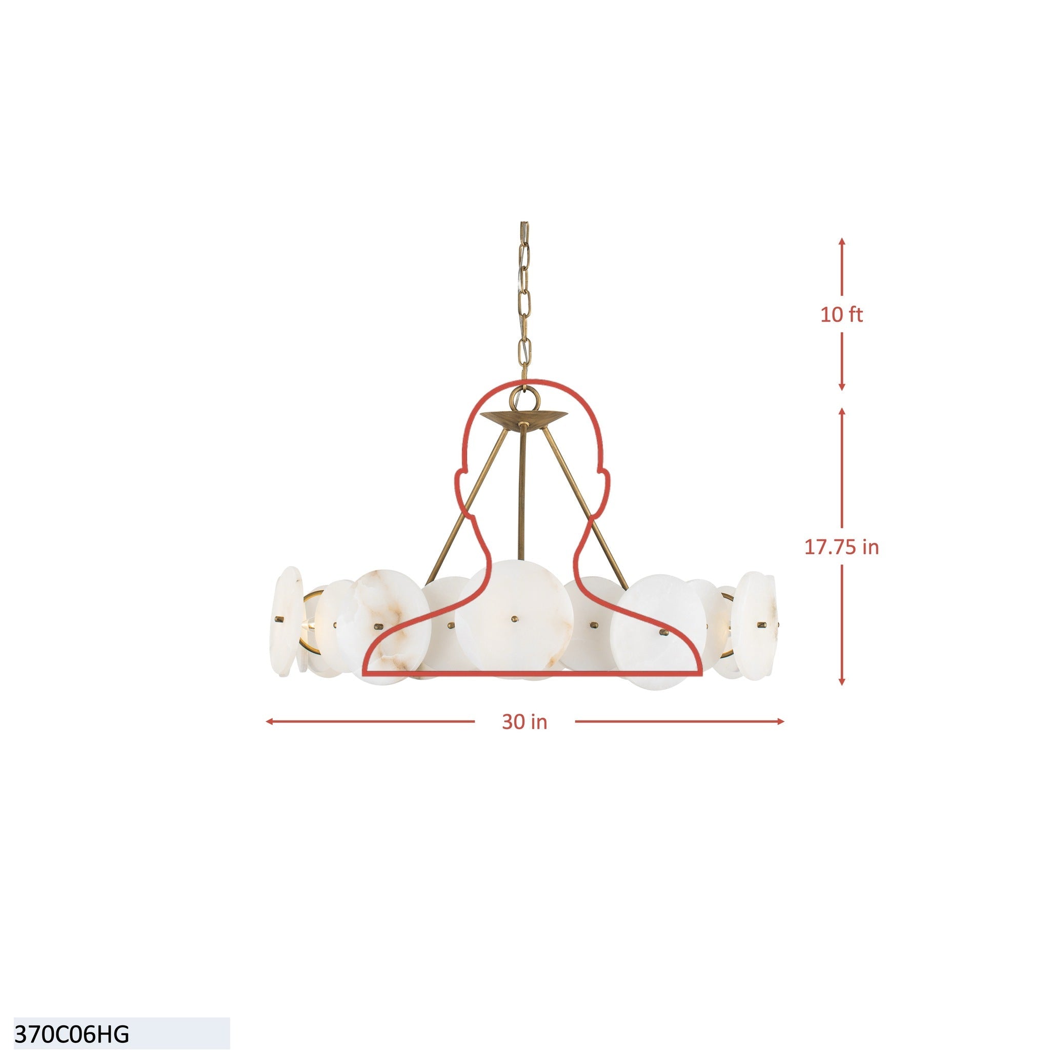 Cosmos 6 Light   Chandelier - Matte Black