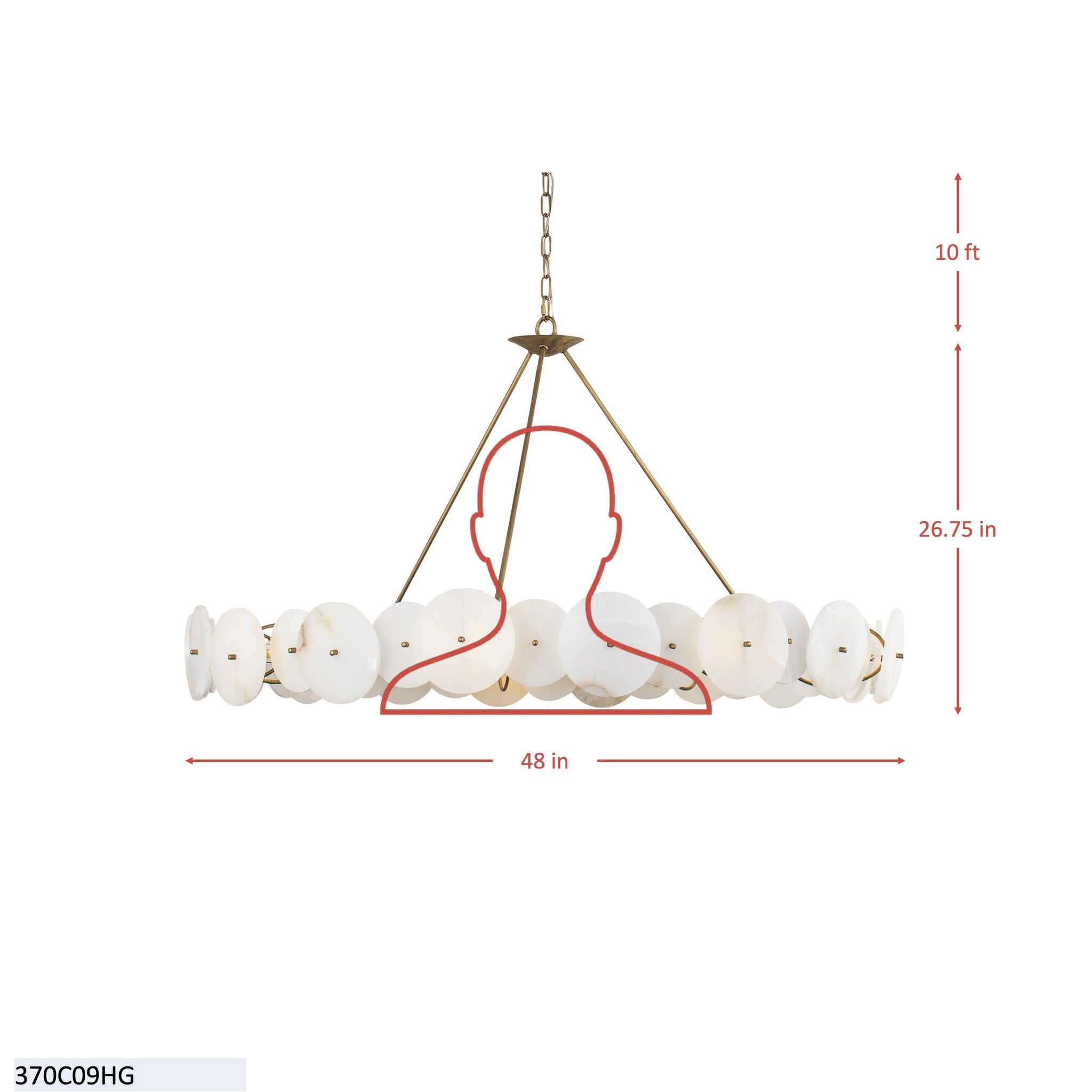 Cosmos 9 Light   Chandelier - Matte Black