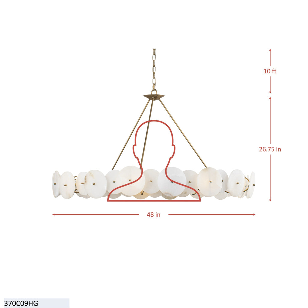 Cosmos 9 Light Chandelier - Havana Gold
