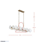 Cosmos 10 Light Linear Pendant - Havana Gold