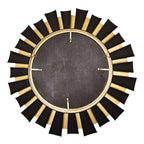 Daphne 36-in   Wall Mirror - Matte Black/French Gold