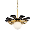 Daphne 1 Light Large Pendant - Matte Black/French Gold