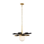 Daphne 1 Light Large Pendant - Matte Black/French Gold