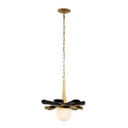 Daphne 1 Light Medium Pendant - Matte Black/French Gold