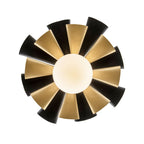 Daphne 1 Light Medium Pendant - Matte Black/French Gold