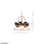 Daphne 1 Light Medium Pendant - Matte Black/French Gold