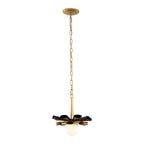 Daphne 1 Light Small Pendant - Matte Black/French Gold