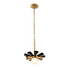 Daphne 1 Light Small Pendant - Matte Black/French Gold