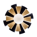 Daphne 1 Light Medium Convertible Flush Mount/Sconce - Matte Black/French Gold