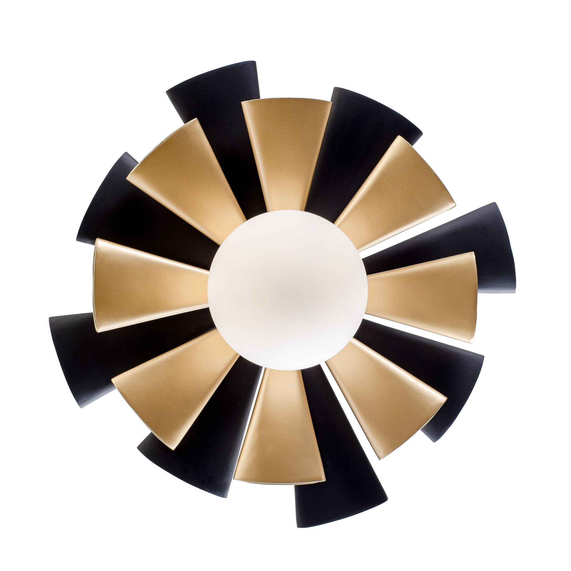 Daphne 1 Light Medium Convertible Flush Mount/Sconce - Matte Black/French Gold