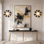 Daphne 1 Light Medium Convertible Flush Mount/Sconce - Matte Black/French Gold
