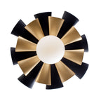 Daphne 1 Light Small Convertible Flush Mount/Sconce - Matte Black/French Gold