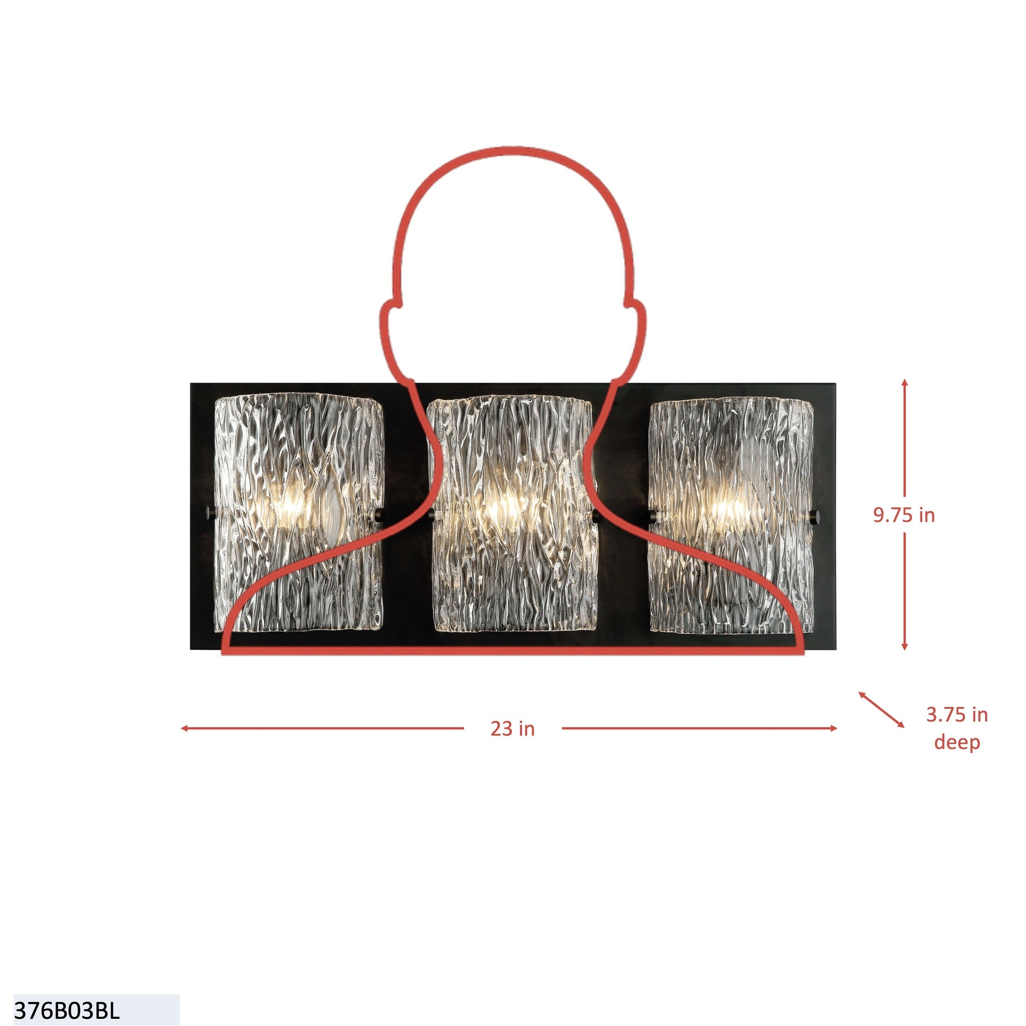 Morgan 3 Light Bath - Black