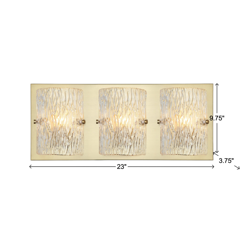 Morgan 3 Light Bath - Satin Brass