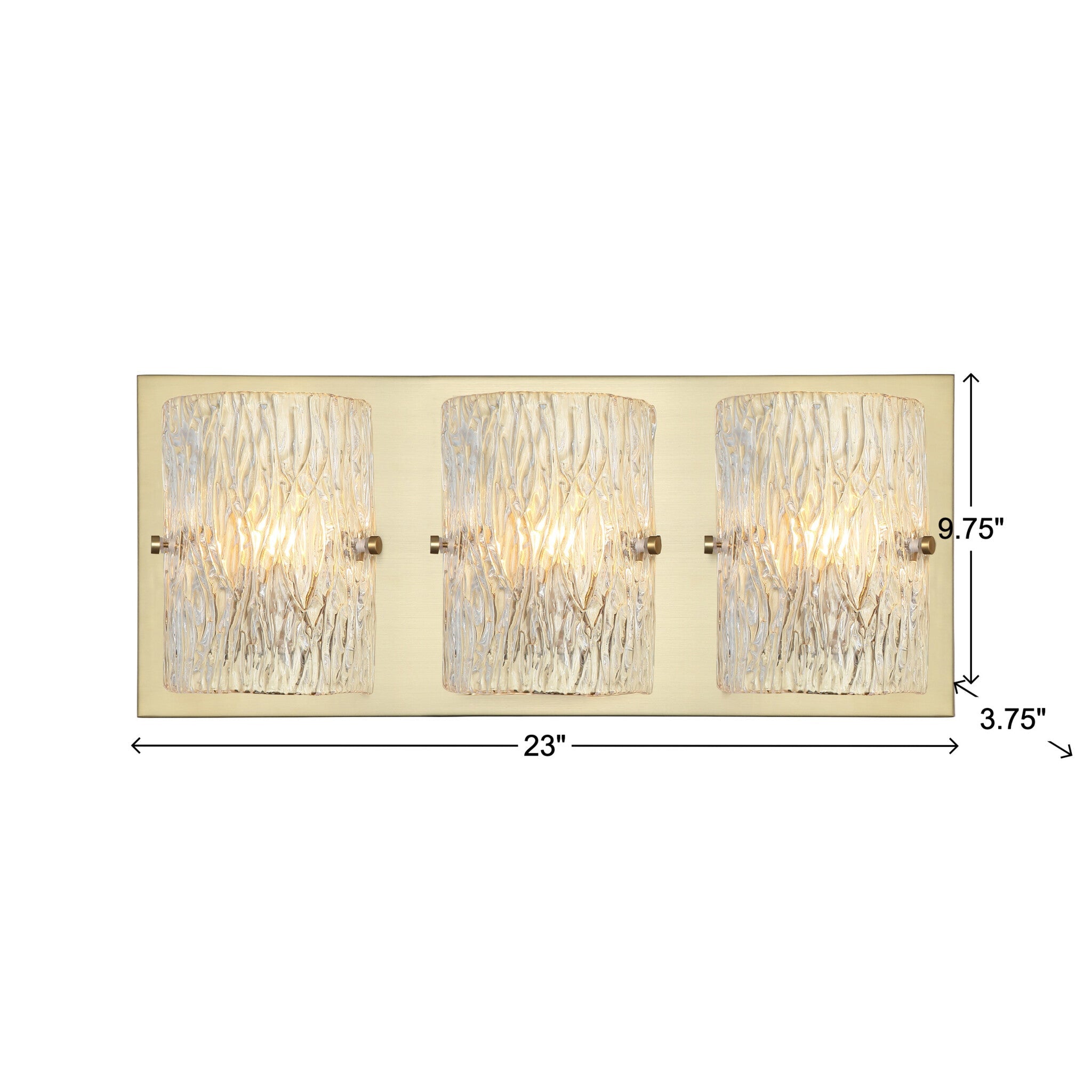 Morgan 3 Light Bath - Satin Brass
