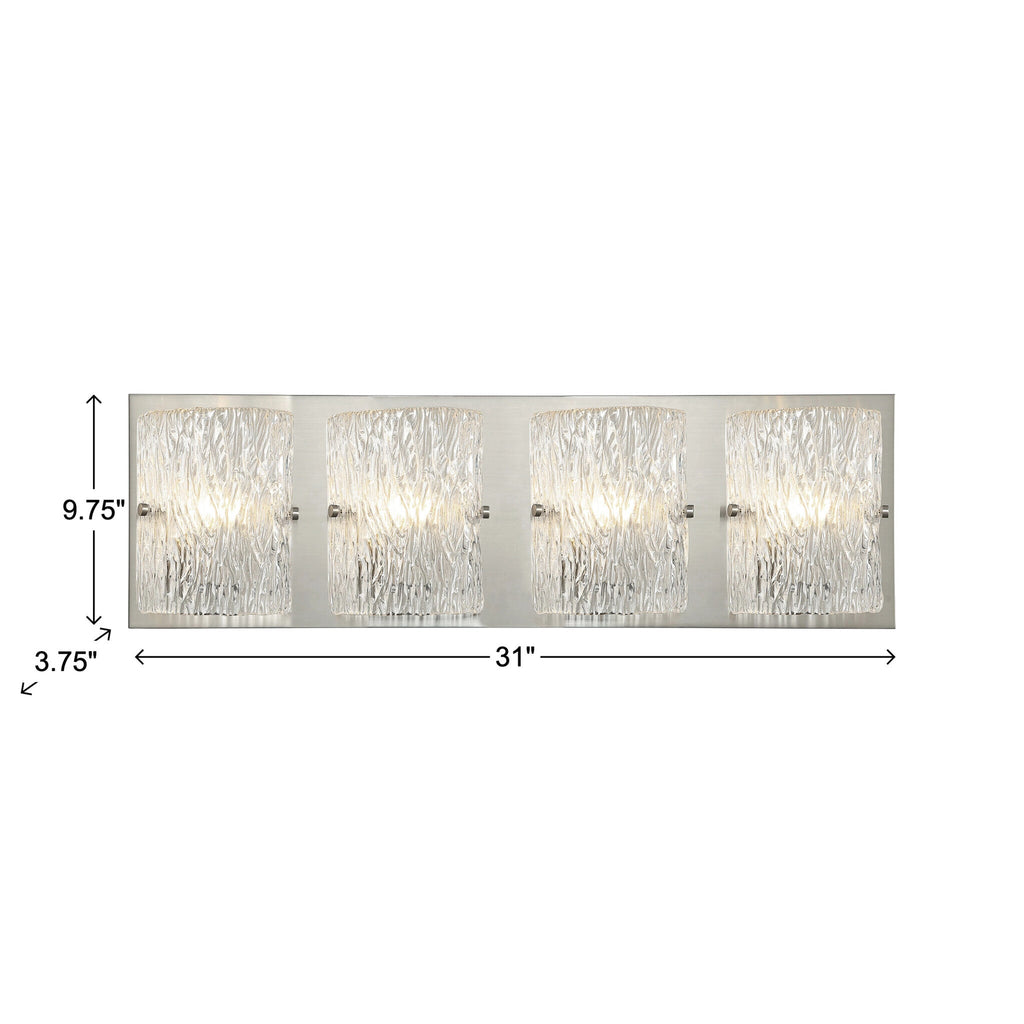 Morgan 4 Light Bath - Satin Brass