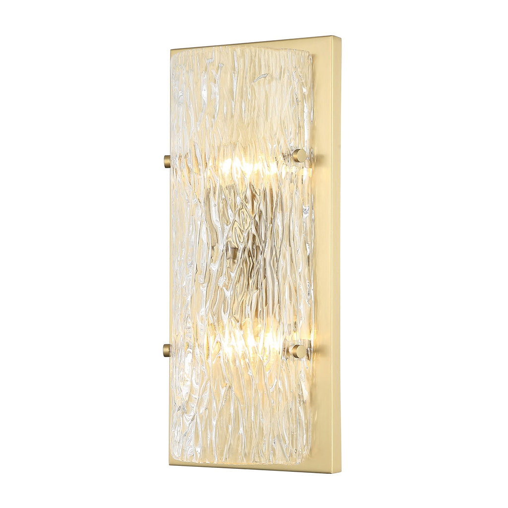 Morgan 2 Light Sconce - Satin Brass