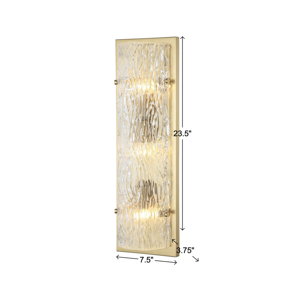 Morgan 3 Light Sconce - Satin Brass