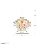 Kalani 10 Light Chandelier - French Gold