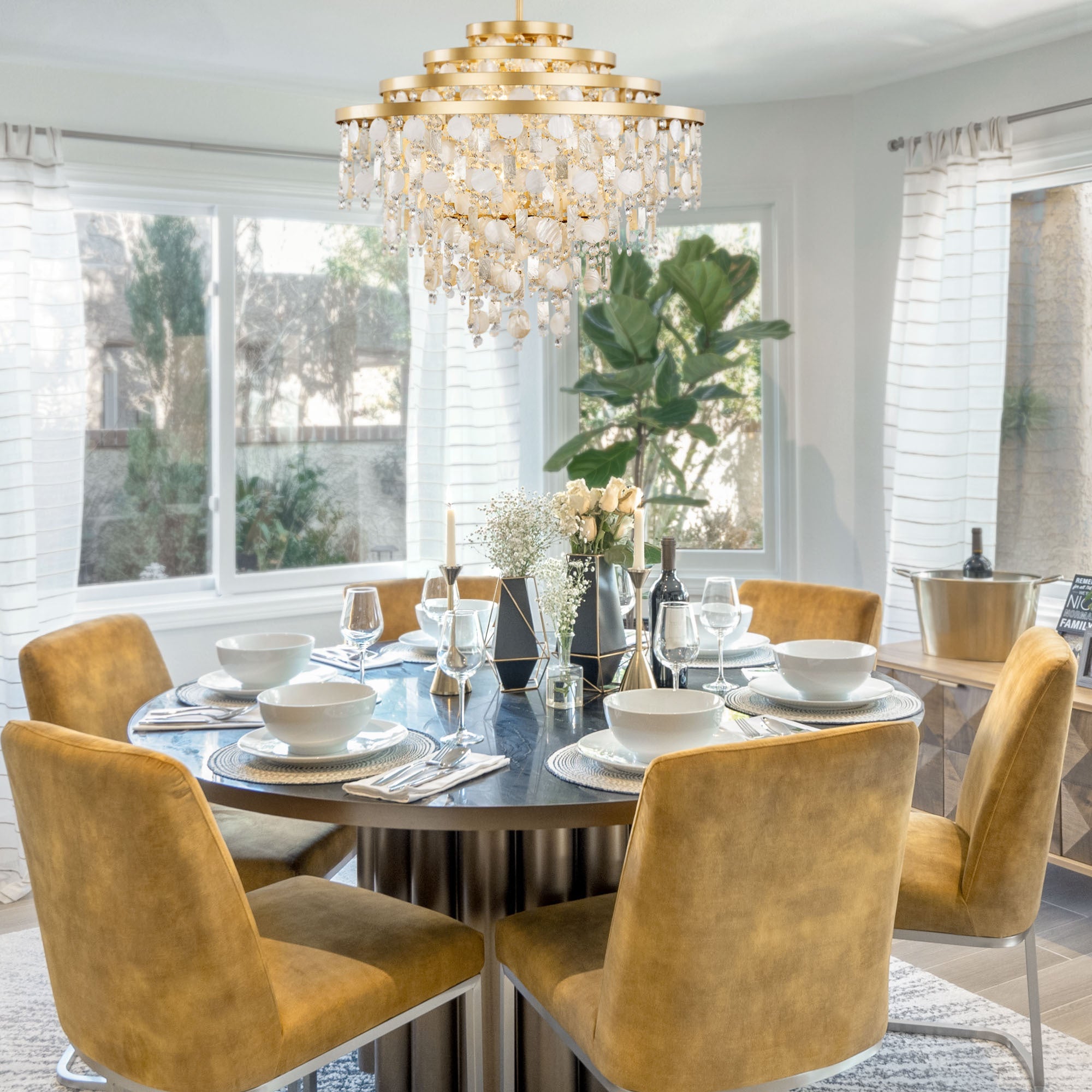 Kalani 10 Light Chandelier - French Gold