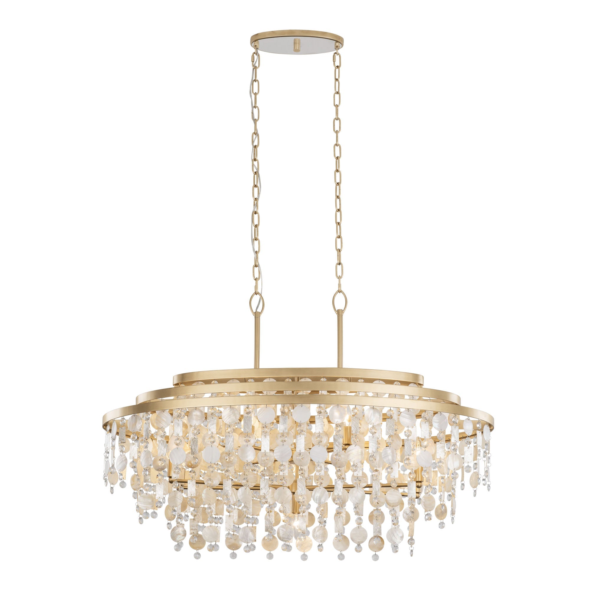 Kalani 9 Light Linear Pendant - French Gold
