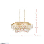 Kalani 9 Light Linear Pendant - French Gold